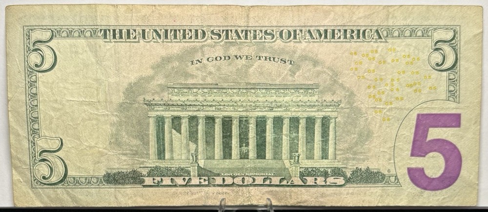 2017 $5 Note, Interesting Serial Number, Leading 0’s And Ladder, Nice! 🔥