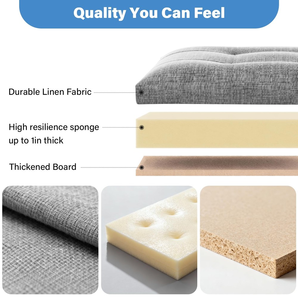 Storage Ottoman Foot Rest Stool, Foldable Foot Rest Stool with Thicker Foam P...