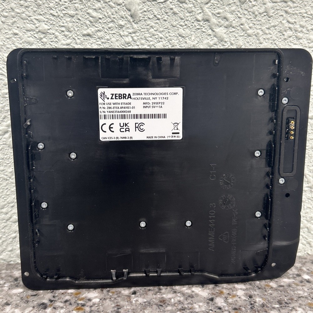 Ingenico Ismp4 Card Reader With Barcode Scanner And Zebra Charging Base