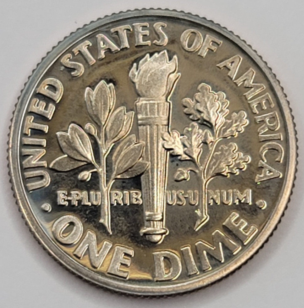 1987 S Gem Proof DCAM Roosevelt Dime - CN-Clad