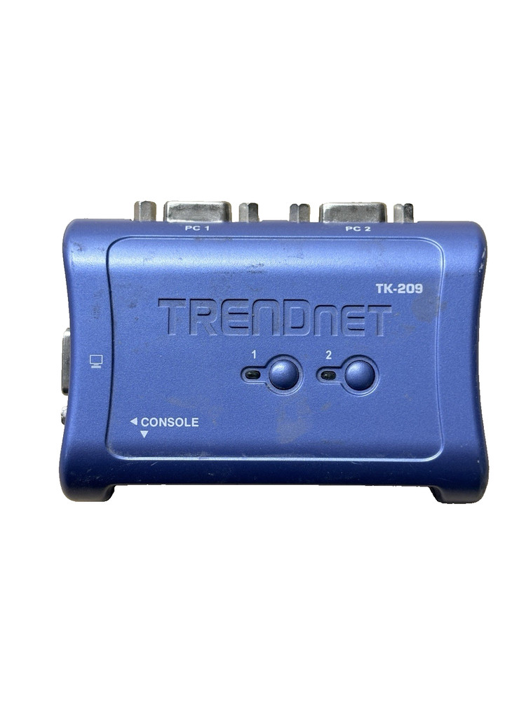 TRENDnet TK-209 2-Port USB VGA Audio KVM Switch Used