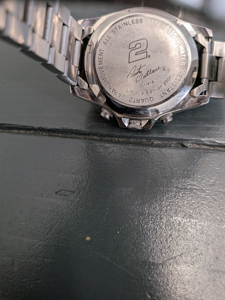 RUSTY WALLACE #2 WRIST WATCH MEN'S QUARTZ - NOT WORKING/NEEDS BATTERY
