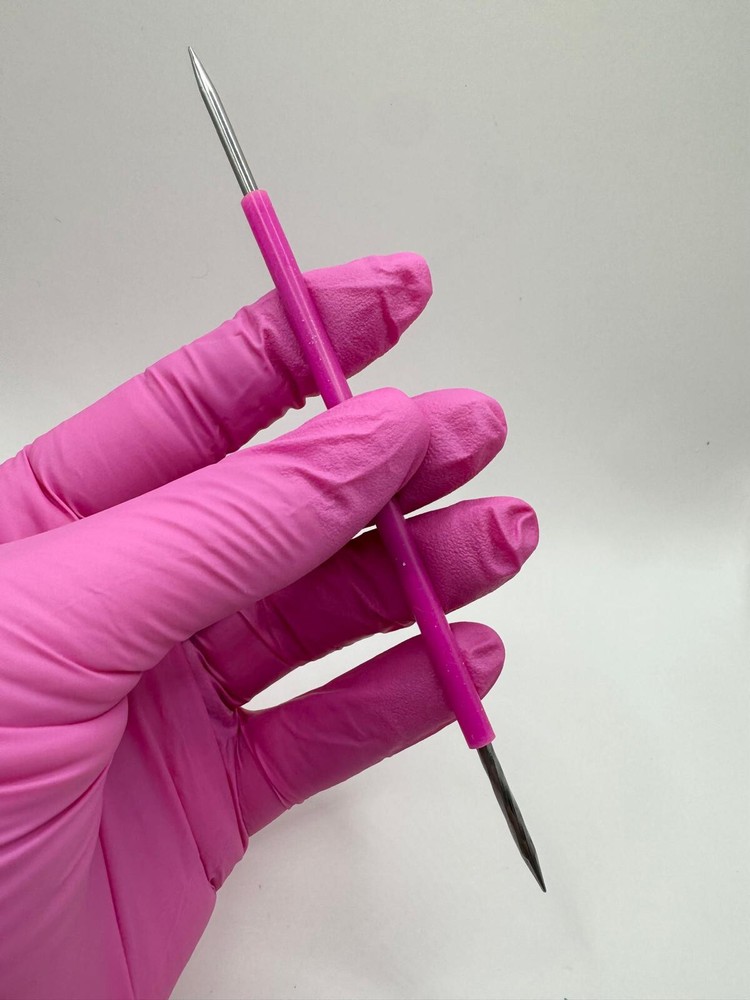 Stainless Steel Manicure Stick with Silicone Handle