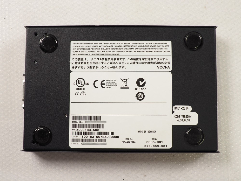 AVOCENT HMIQSHDI 500-183-503 KVM Extender Interface Module (No Ac Adapter)