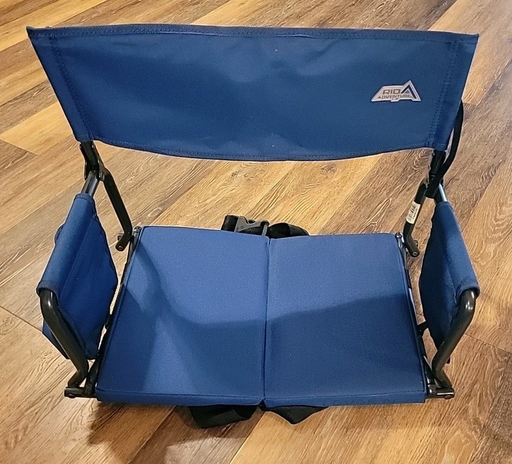 Bleacher Seat Rio Adventure Blue Foldable Portable