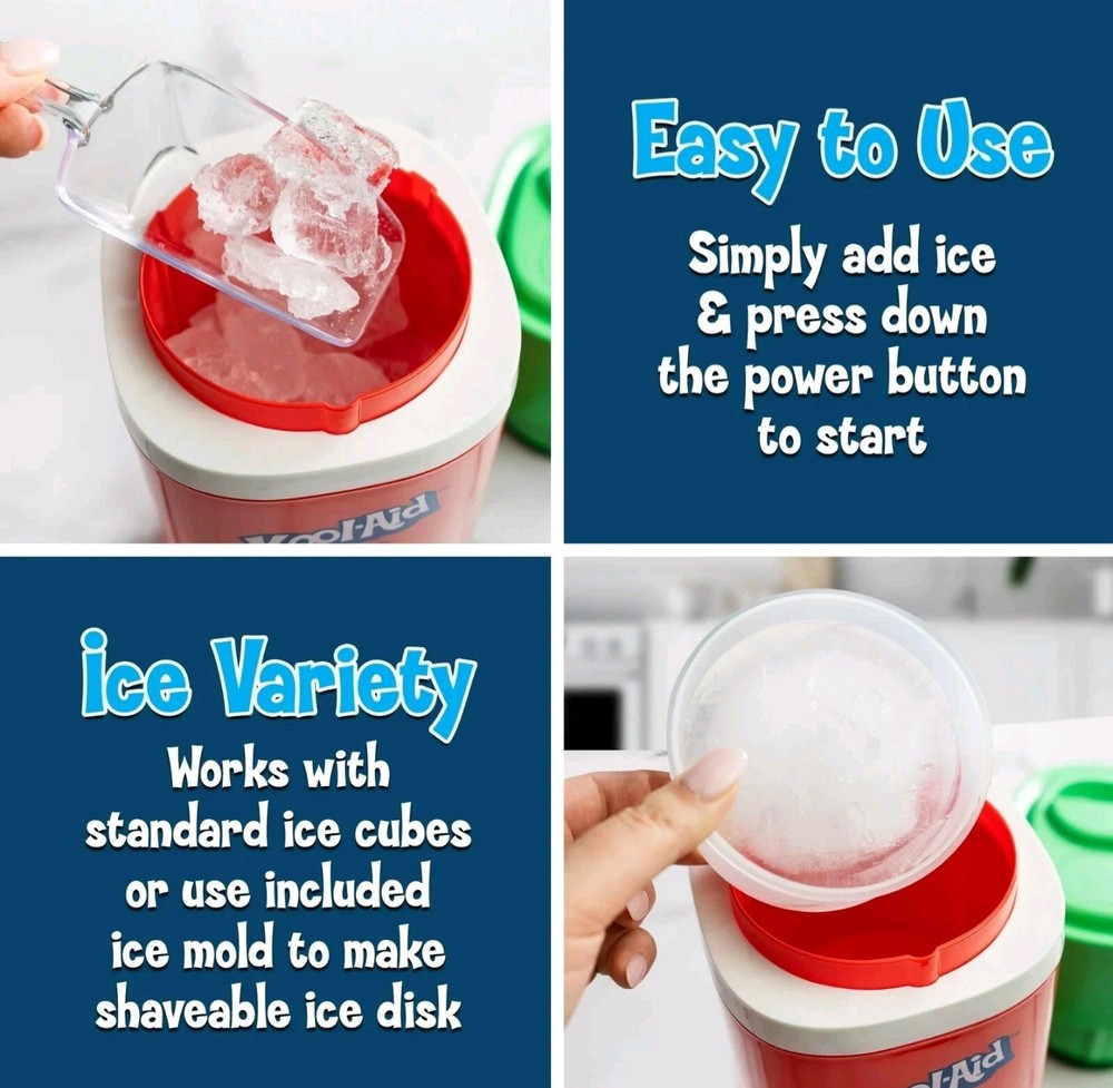 Kool-Aid Snow Cone Maker - Red, White, & Green