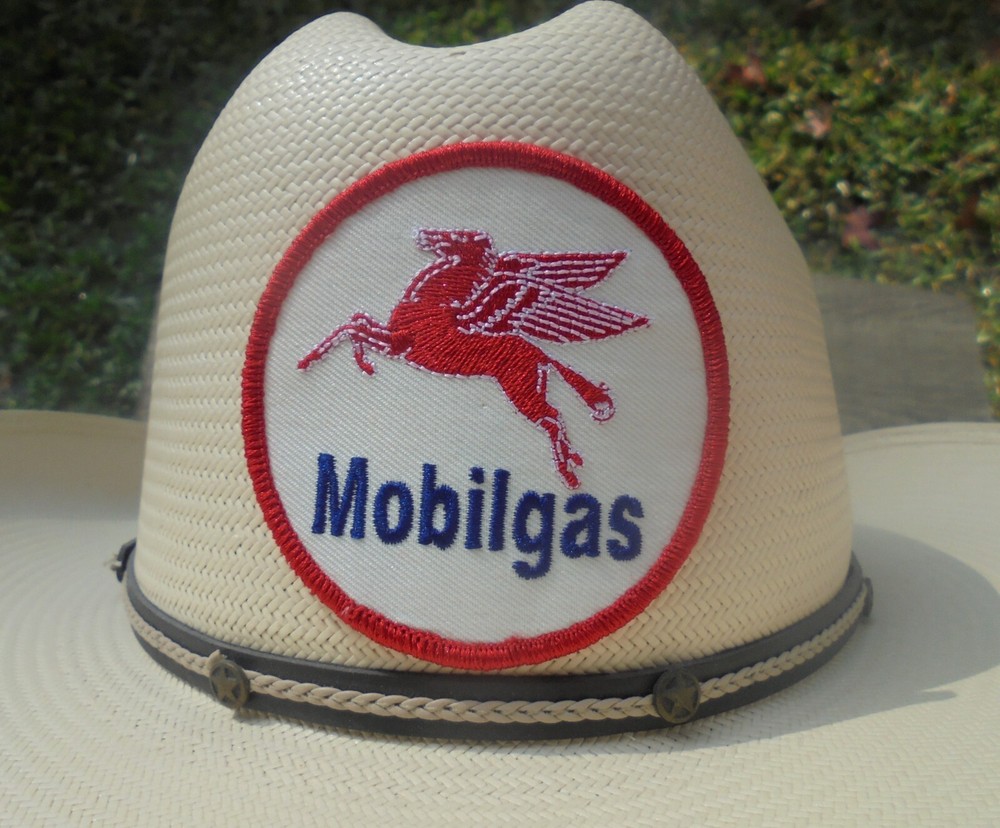 MOBIL GAS ROUND ADHESIVE BACK CLOTH PATCH 3"