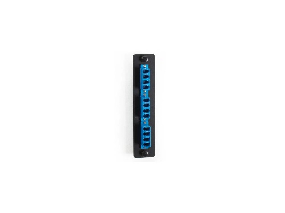 Black Box Standard Adapter Panel, (6) LC Duplex Pairs, Blue