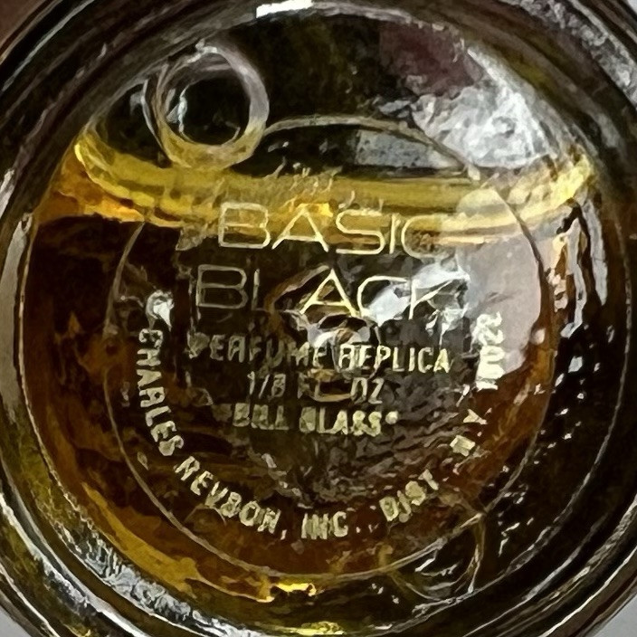 VINTAGE Basic Black CHARLES REVSON PERFUME PARFUM MINIATURE 1/8 oz SPLASH