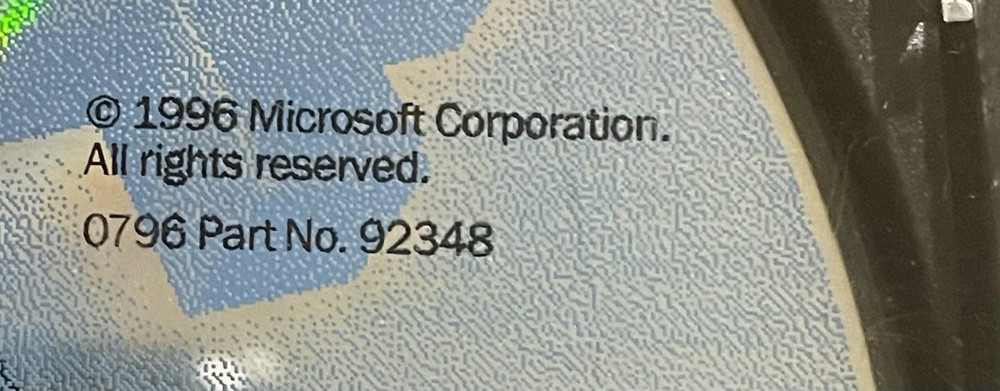 Vintage 1996 Microsoft Visual J++ Professional Edition CD-ROM