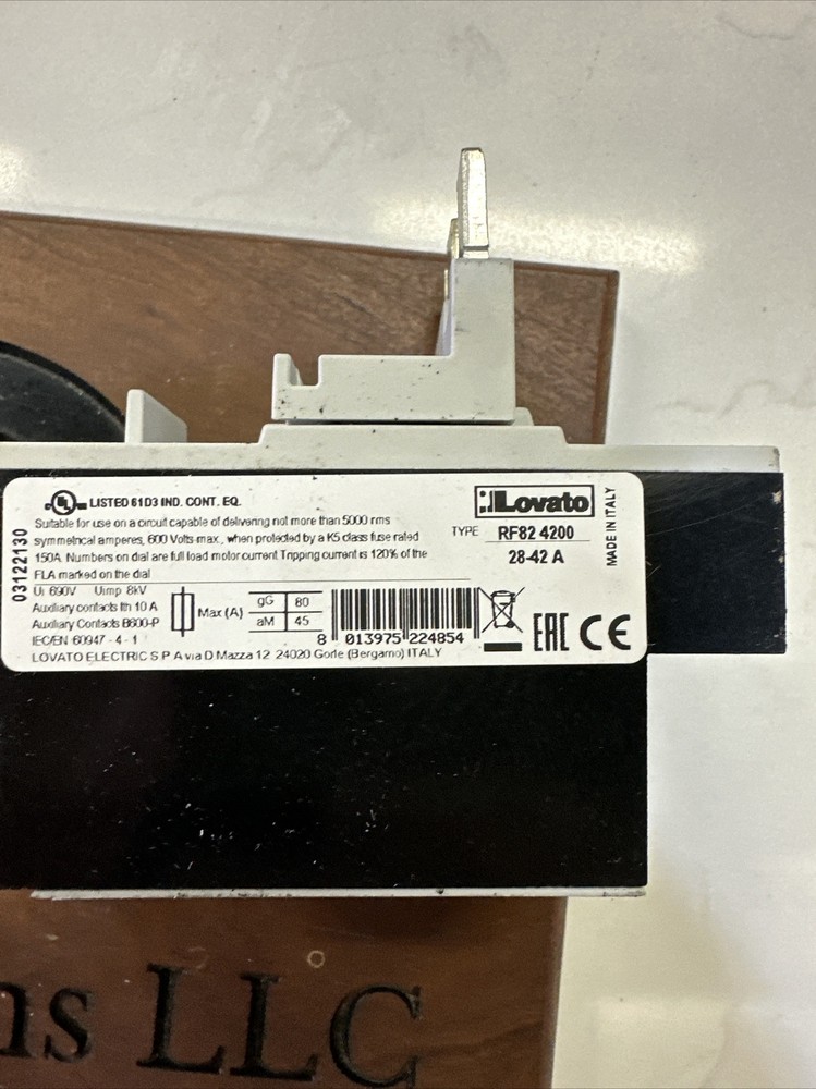 Lovato, Thermal Overload Relay 28 - 42A, RF824200