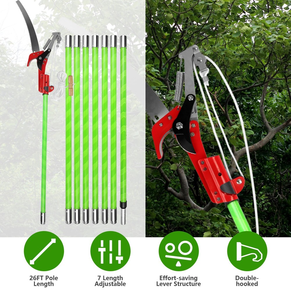 Pole Saw for Tree Trimming,Extendable Tree Pruner w/ Sharp Blade for High Branch
