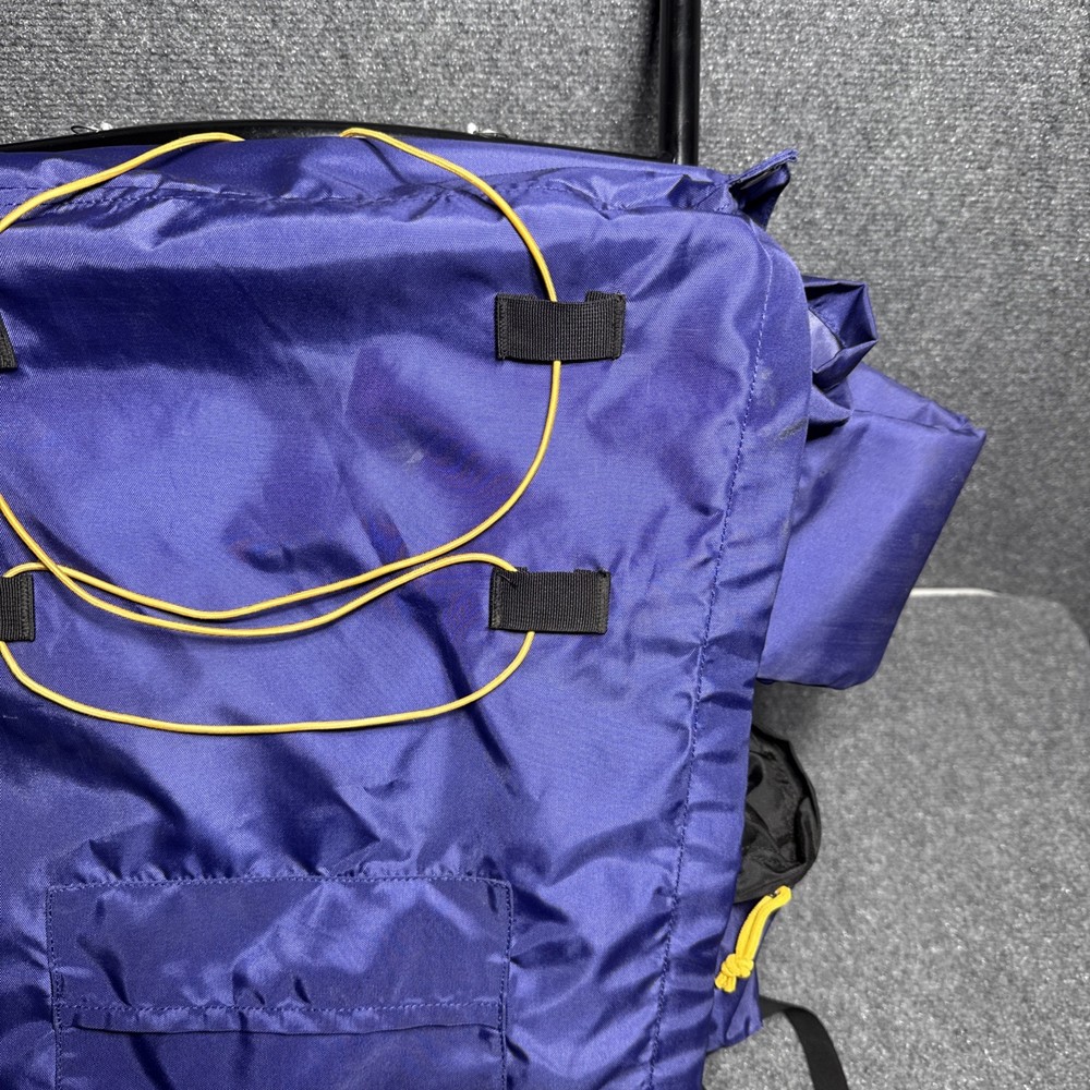 Rokk Bristlecone External Frame Hiking Backpack Blue Trail Camping Pack