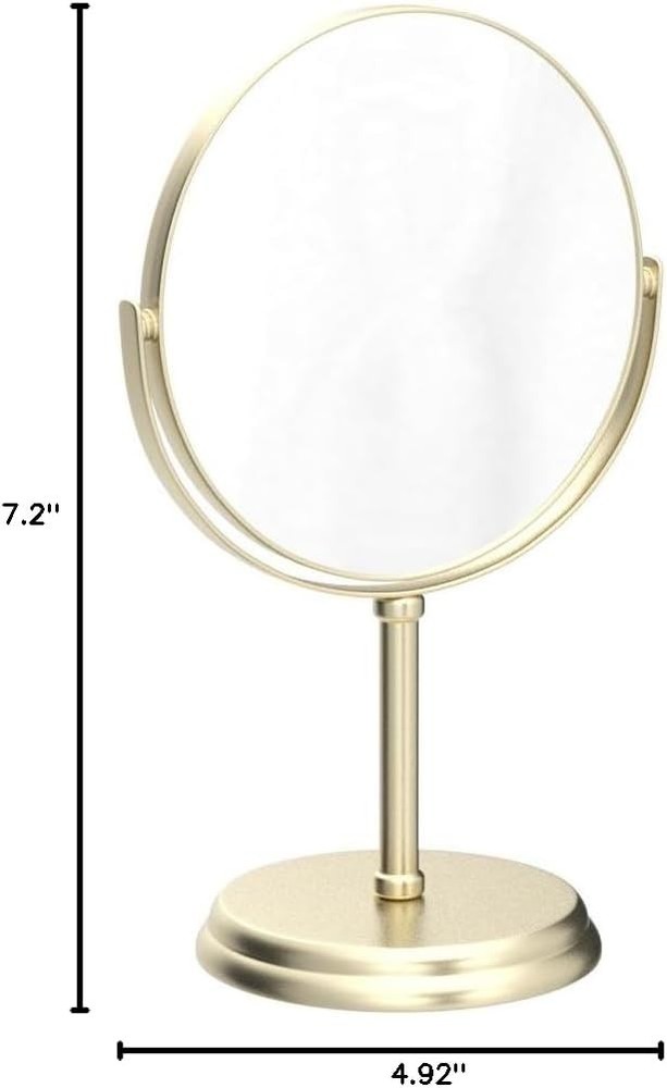 Tabletop Magnifying Vanity Round Mirror Clear Reflection, 1X/5X Magnification,
