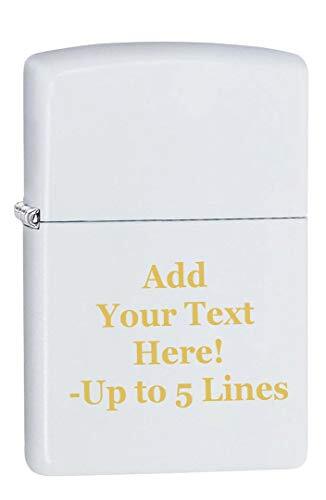 Zippo Lighter- Personalized Message Matte Colors Windproof Lighter White #214