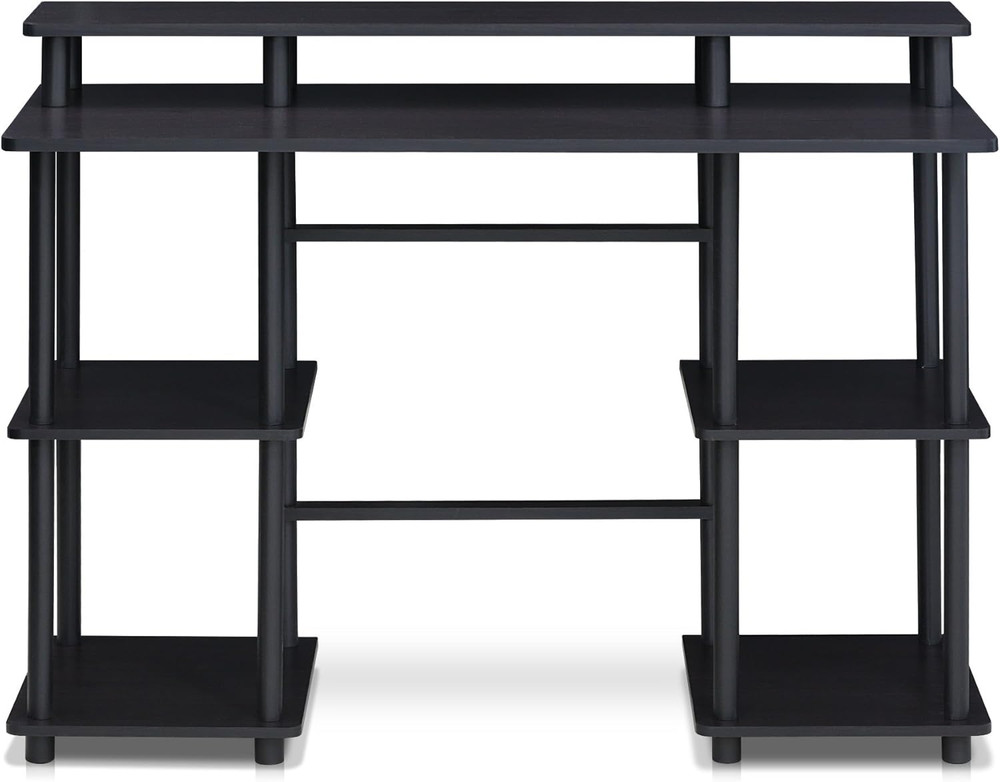 Espresso Turn-N-Tube Computer Desk - Stylish & Functional Workspace Solution