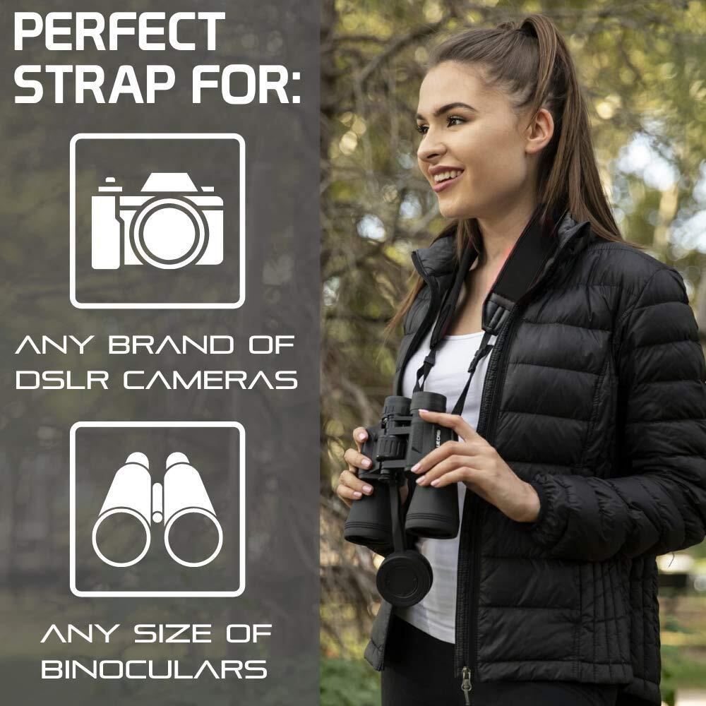 Neoprene Neck Shoulder Strap for Cameras and Binoculars - Comfortable Adjusta...