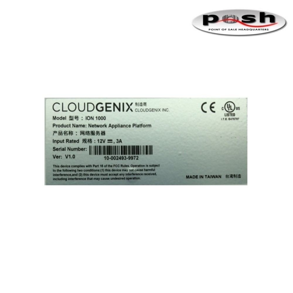 CLOUDGENIX ION 1000 NETWORK APPLIANCE PLATFORM