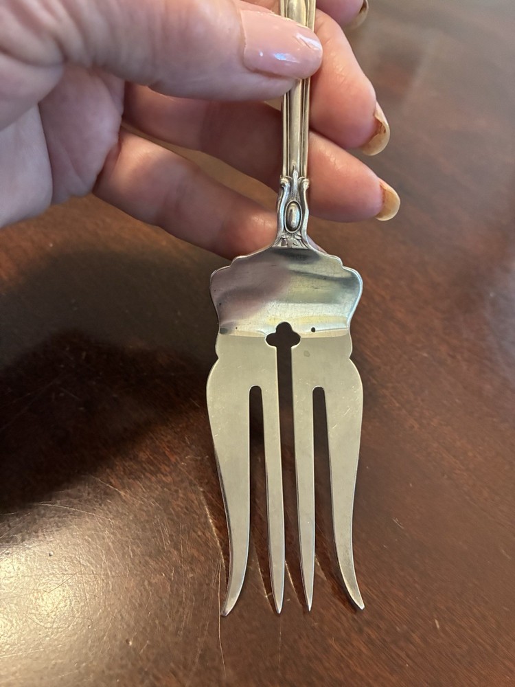 Antique Manchester Sterling Silver Serving Fork