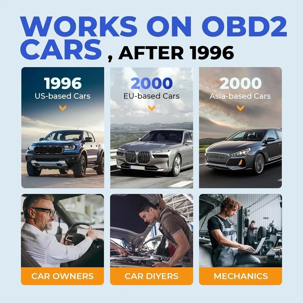 2026 Upgraded AL319 Code Reader – Quick DTC Clearing & One-Click I/M Readiness