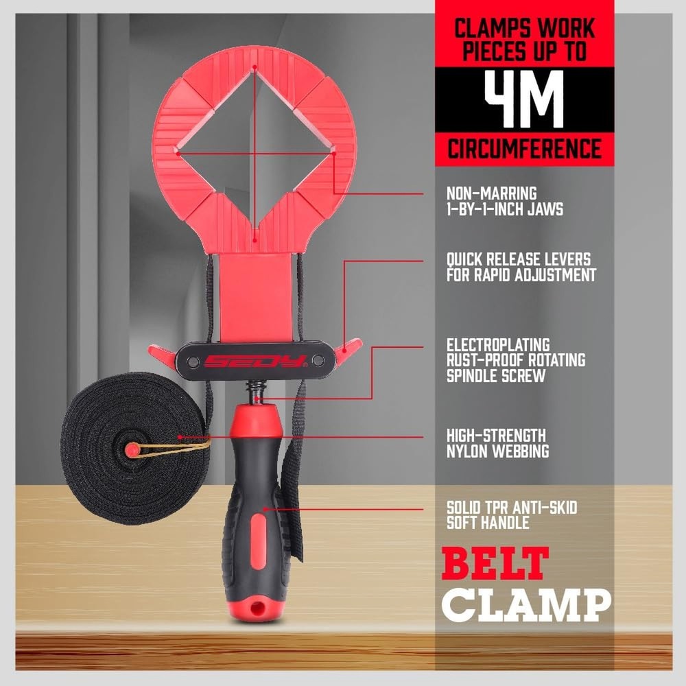 13ft Quick Release Belt Band Clamp Strap Woodworking Frame Clamping Tool NEW