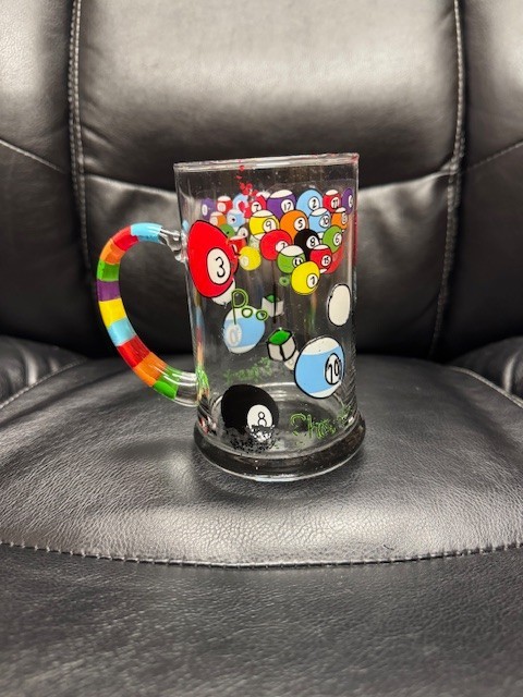 De-Lite Colorful Billiards Glass Cup