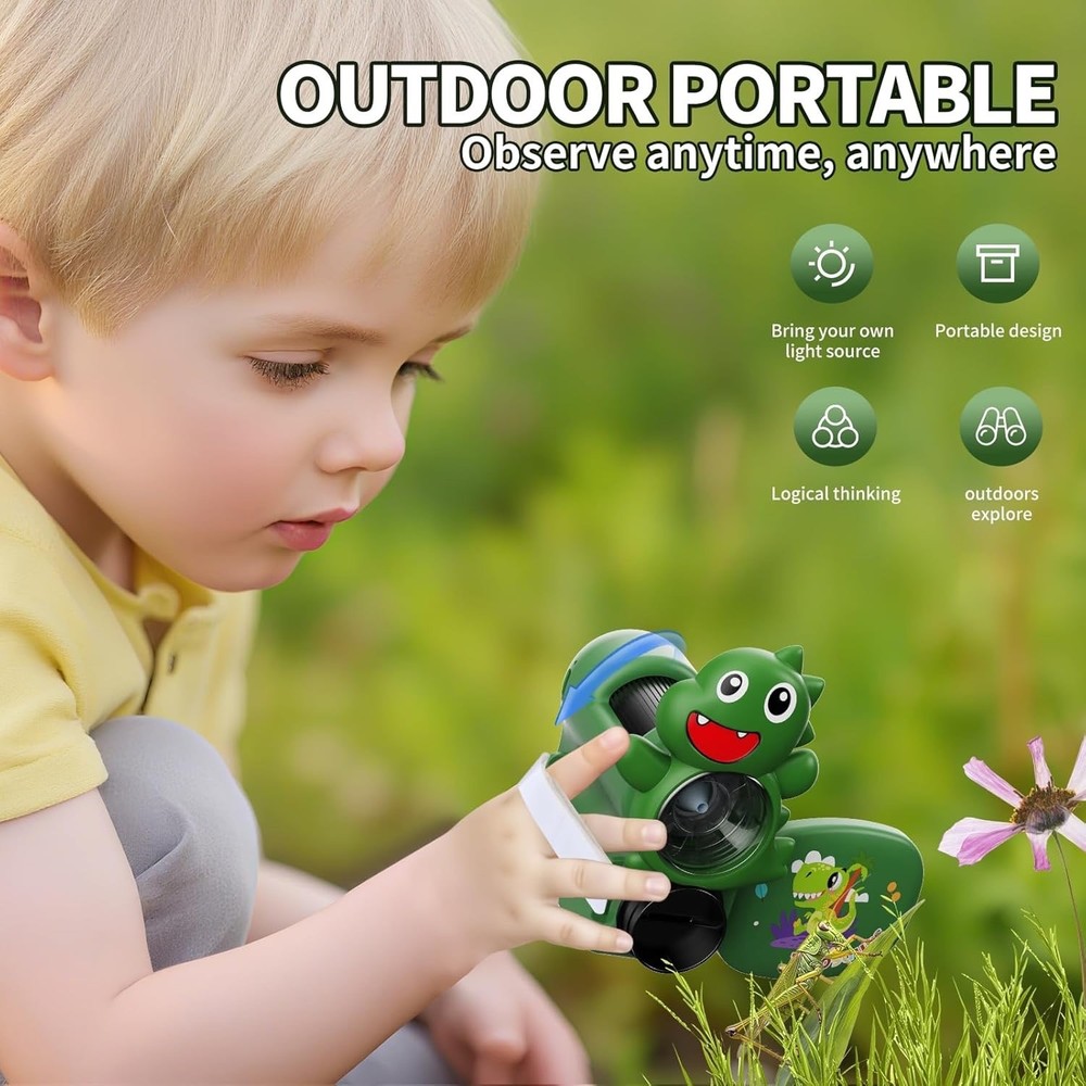 1600X Handheld Microscope for Kids - 2" IPS Screen w/ Adjustable Wristband