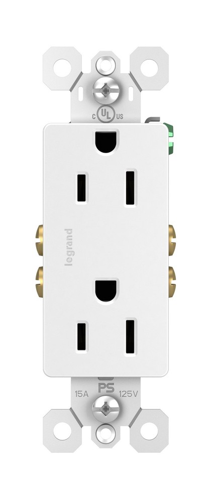 Pass Seymour White 15 Amp Electrical Outlet Home Improvement Wall Socket