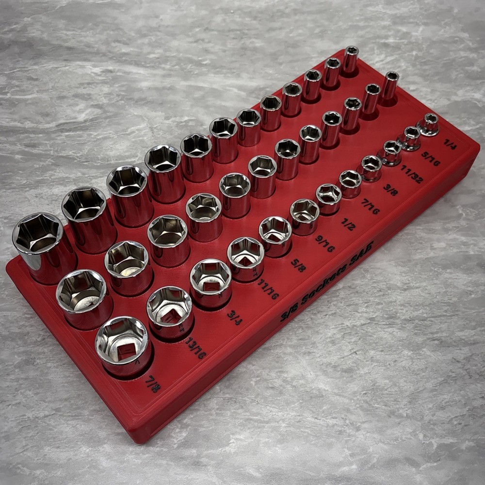 3/8" Drive SAE Master Socket Set Storage Tray For ICON by S3D Printing ICST.38S2