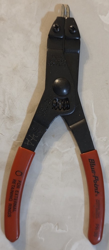 2 Blue Point Retaining Snap Ring Pliers PR38 External & PR37 Internal Set