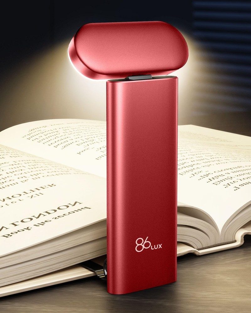 Book Light Reading Bed USB Rechargeable LED Night 3 Colors Dimming Red