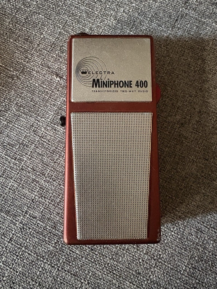 electra two-way transistor radio vintage miniphone 400