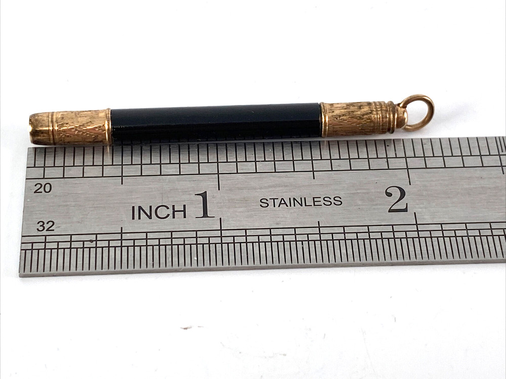 Antique Etched Chatelaine Pencil Holder
