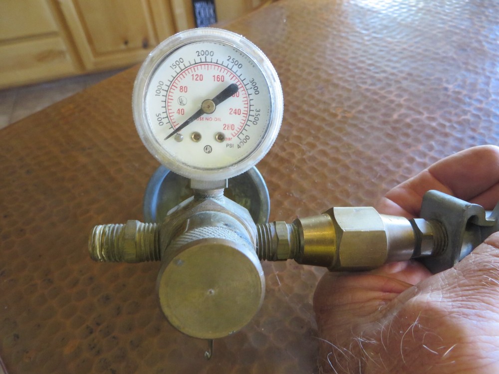 Marshall Brass Co 210 Regulator and Connectors Helium