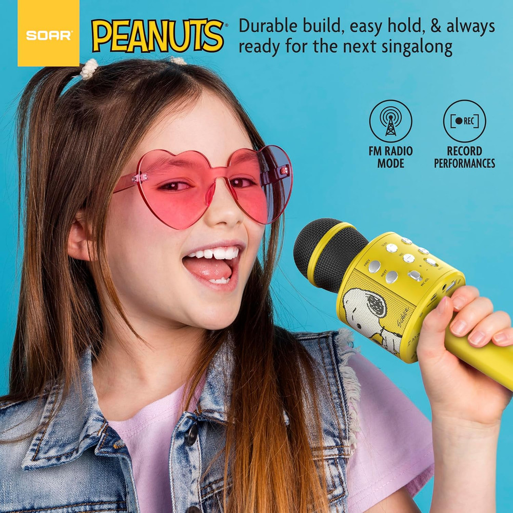 Peanuts Wireless Karaoke Microphone Yellow