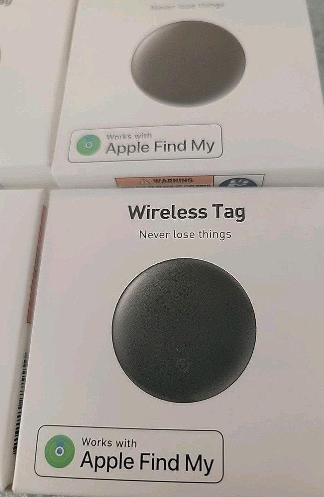 Android Or Apple Compatible Air Tags - Tracker Tags for Phones Black 8pc