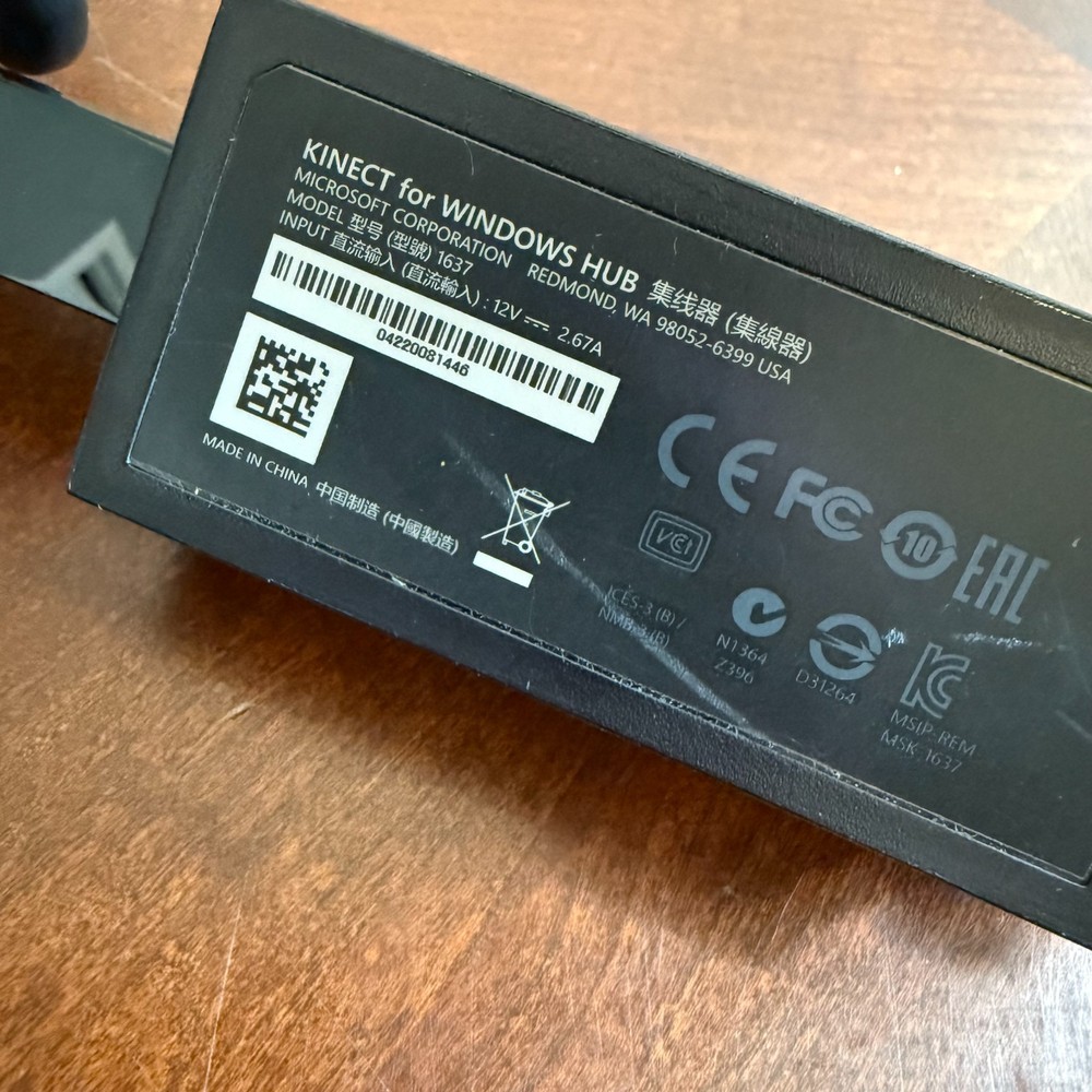 Microsoft Xbox One Kinect Sensor with Windows Hub + Headset + Power & USB Adapte