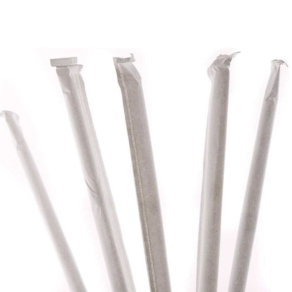 500 Pack - Flexible Plastic Drinking Straws | Individually Wrapped 7.75 inches
