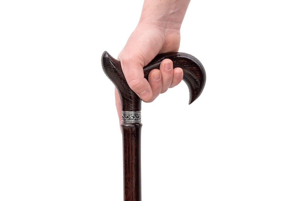 Dr. Watson - Handcrafted Wooden Walking Stick, Walking Cane, Derby Handle