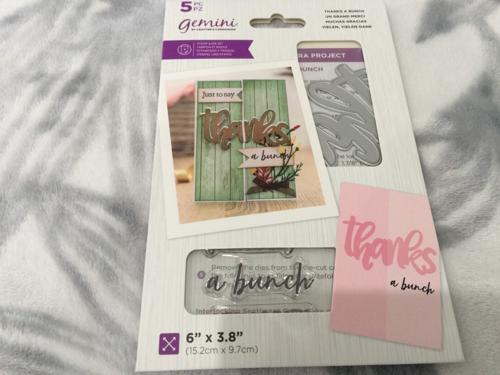 Gemini Gatefold Stamp & Die Thanks A Bunch New