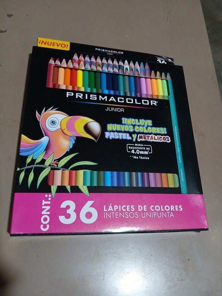 PRISMACOLOR Junior Colored Pencils Set 36 with Pastels and Metallics
