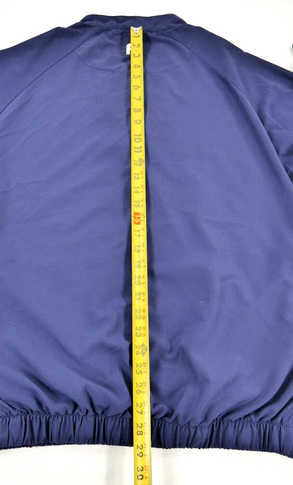 FootJoy Blue Windbreaker Jacket Pullover Band Collar Lined Mens X Large