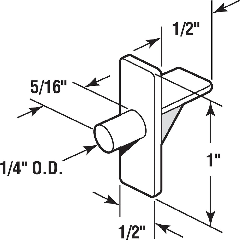 Prime-Line U 10136 1/4-Inch Clear Plastic Shelf Support Pegs (8-Pack)