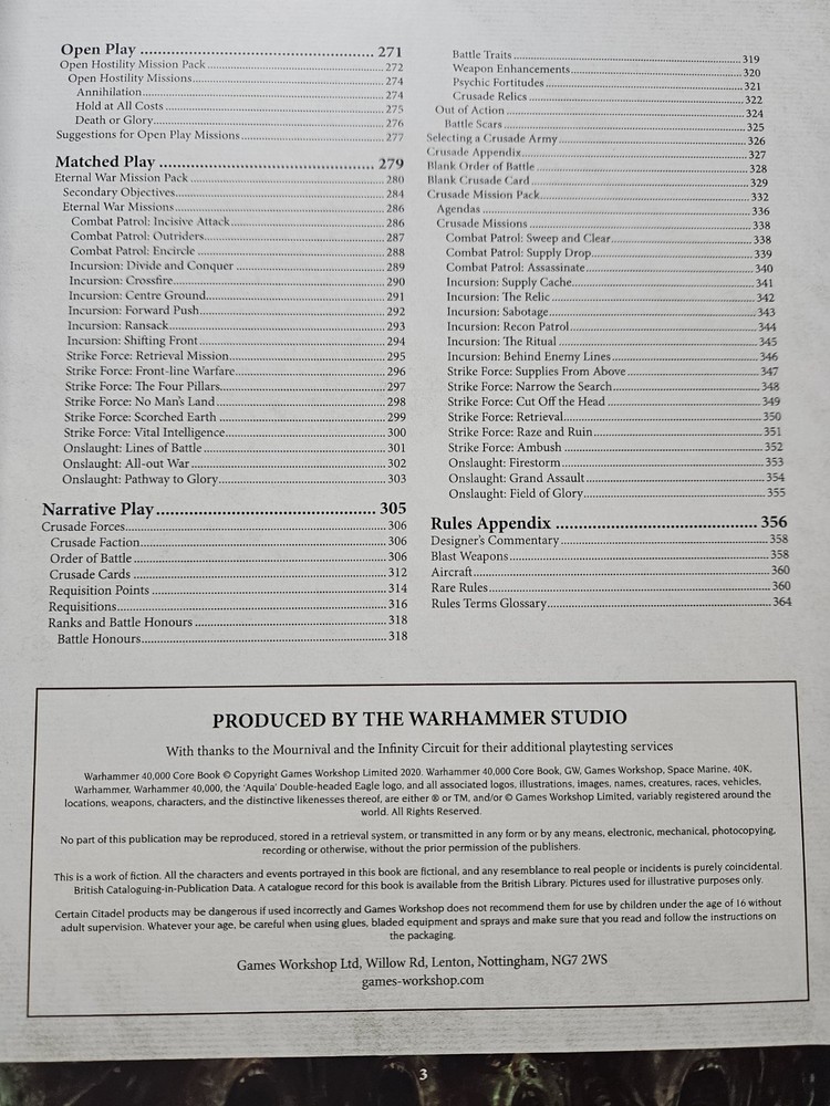 WARHAMMER 40,000 Core Book Hardback Rulebook ENG 9th Edition 2020 Games Workshop