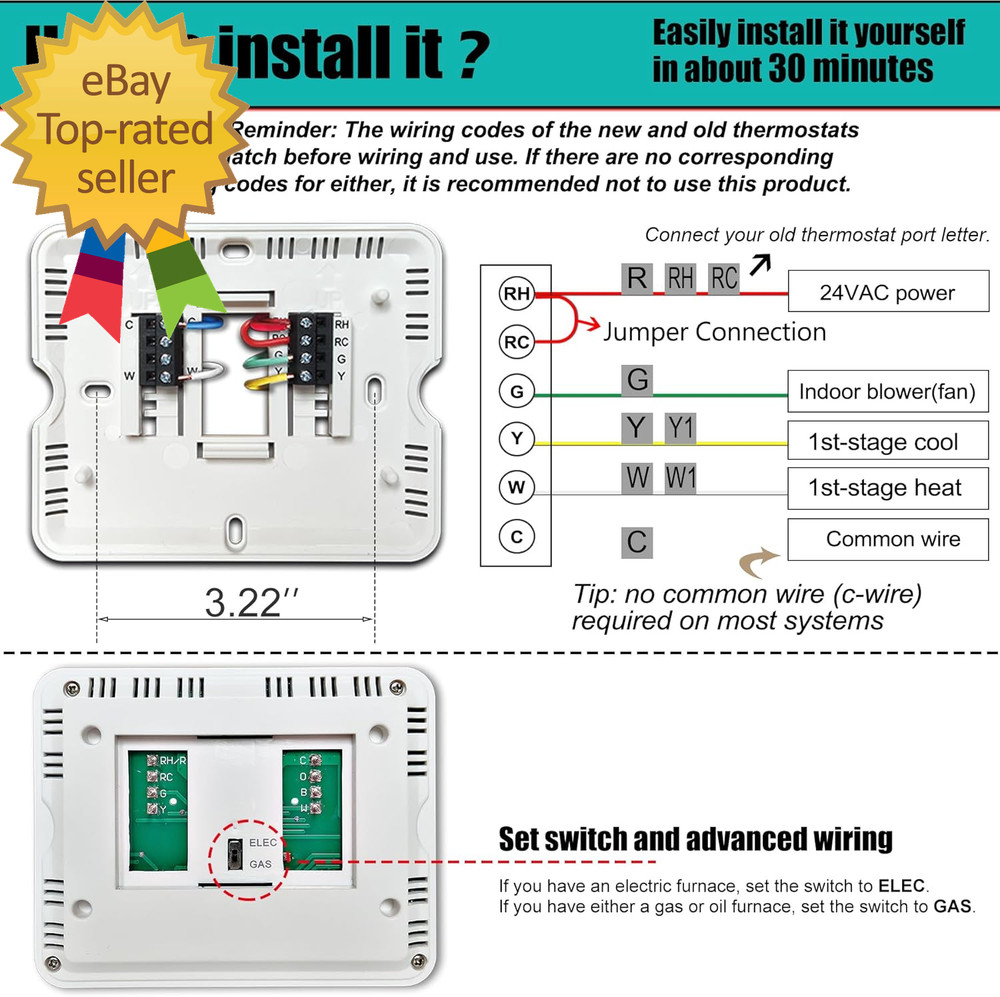 Non-Programmable Thermostats for Home 1 Heat/1 Cool Conventional
