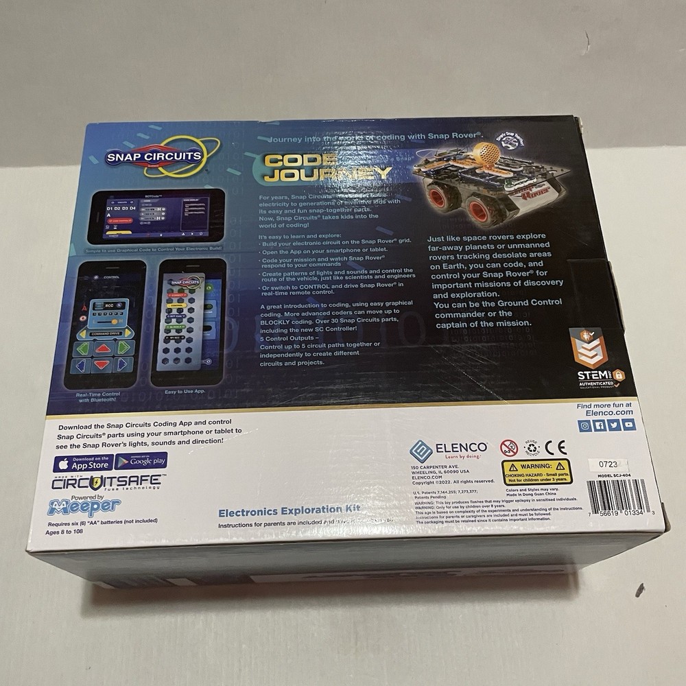 SNAP CIRCUITS SCJ404 SNAP ROVER CODING ROBOTIC CAR - LEARN CODING HAVE STEM FUN