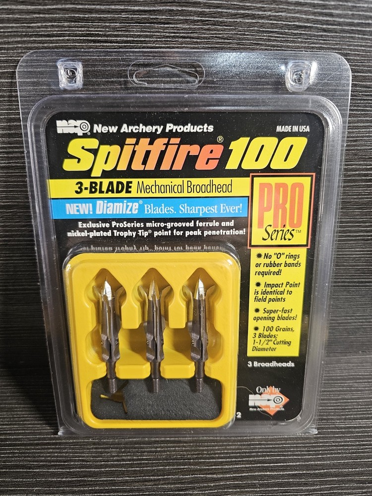 Spitfire 100 Pro Series 60-252 3 Blade Mechanical Broadhead 3-pack Diamize Blade