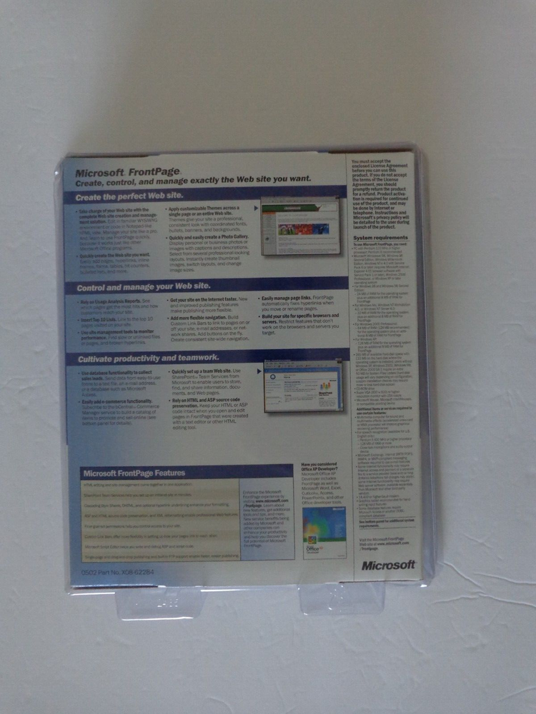 Microsoft Front Page 2002 For Windows Web Site Software