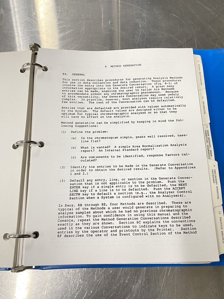 Perkin Elmer Sigma 1 Analyzer Console - Users Guide / Instructions Manual