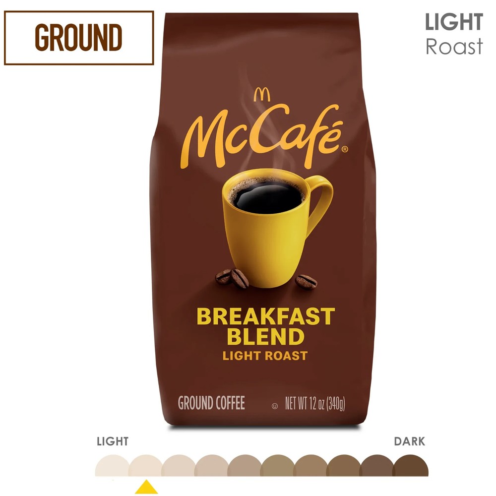 McCafe Breakfast Blend, Medium Roast, Ground Coffee, 12 oz